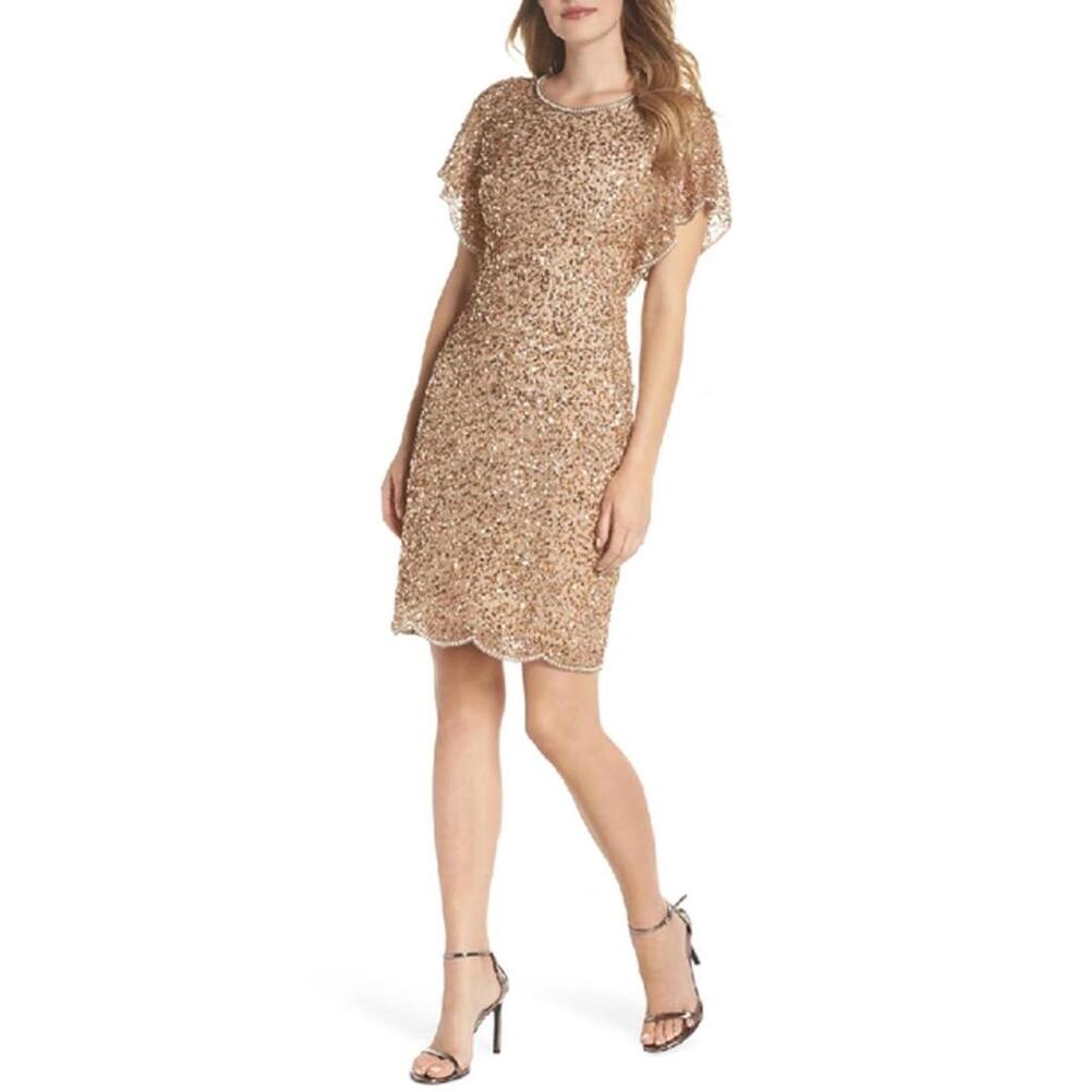 Adrianna Papell - Sequin Embellished Cocktail Dress - Size 14